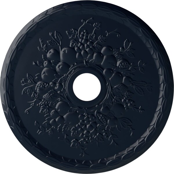 Ekena Millwork Grape Ceiling Medallion (Fits Canopies up to 3 5/8"), 22 5/8"OD x 3 5/8"ID x 5/8"P, Midnight Dream CM22GRMDF - main